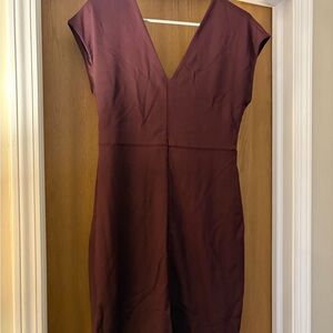 Express Deep Burgundy Backless Dress